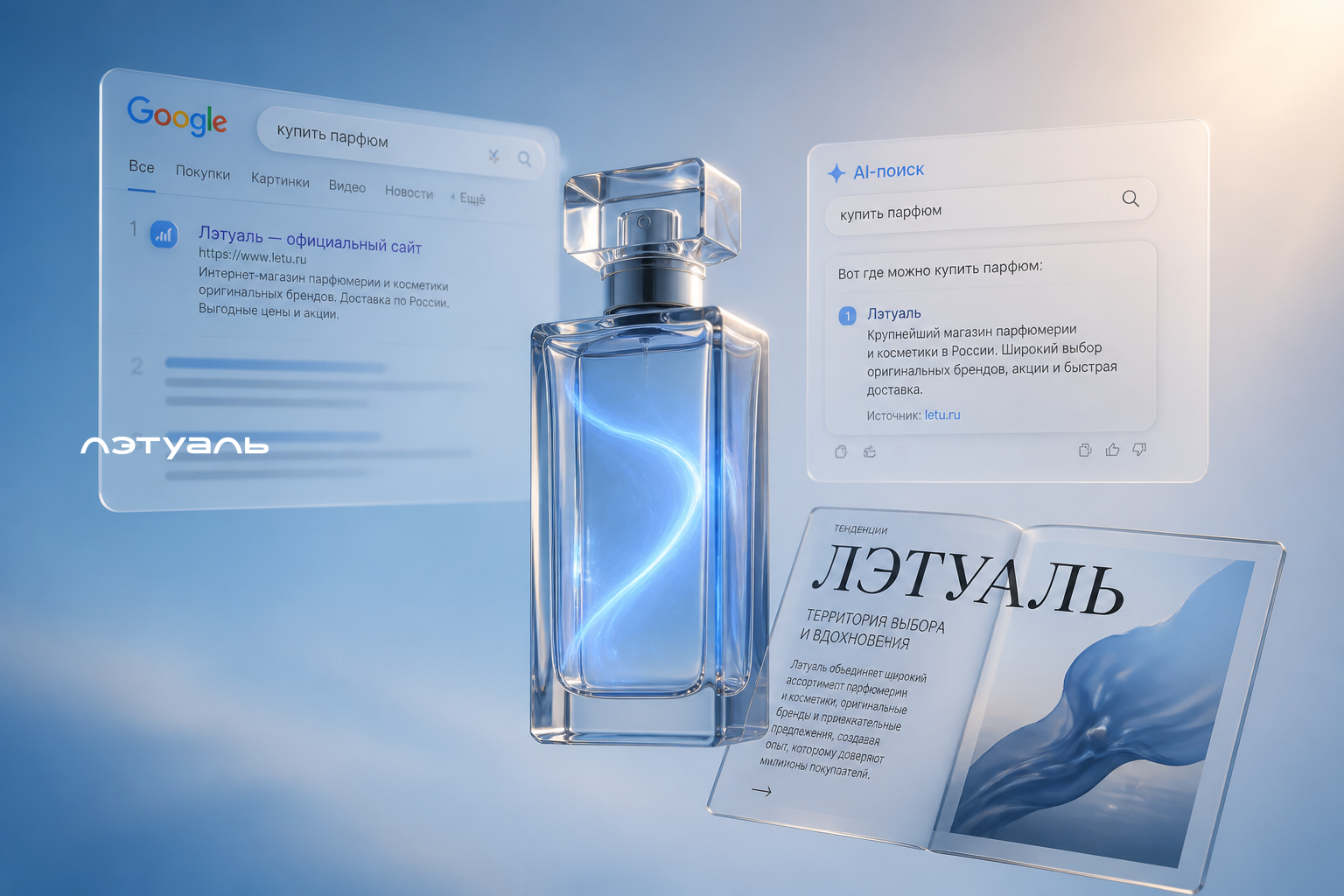 Лэтуаль кейс — SEO, ИИ-решения, контент (десктоп)